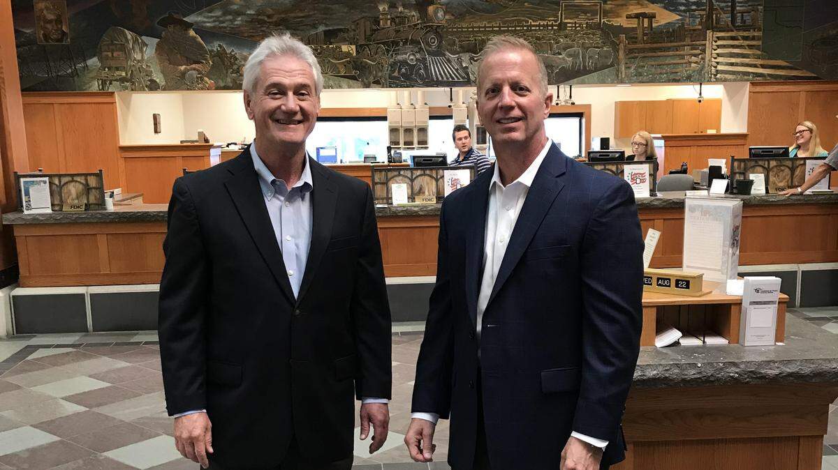 Mike Klaassen, left, and Cuy Mauck are taking Chisholm Trail State Bank in a new direction with an increased focus on commercial lending.