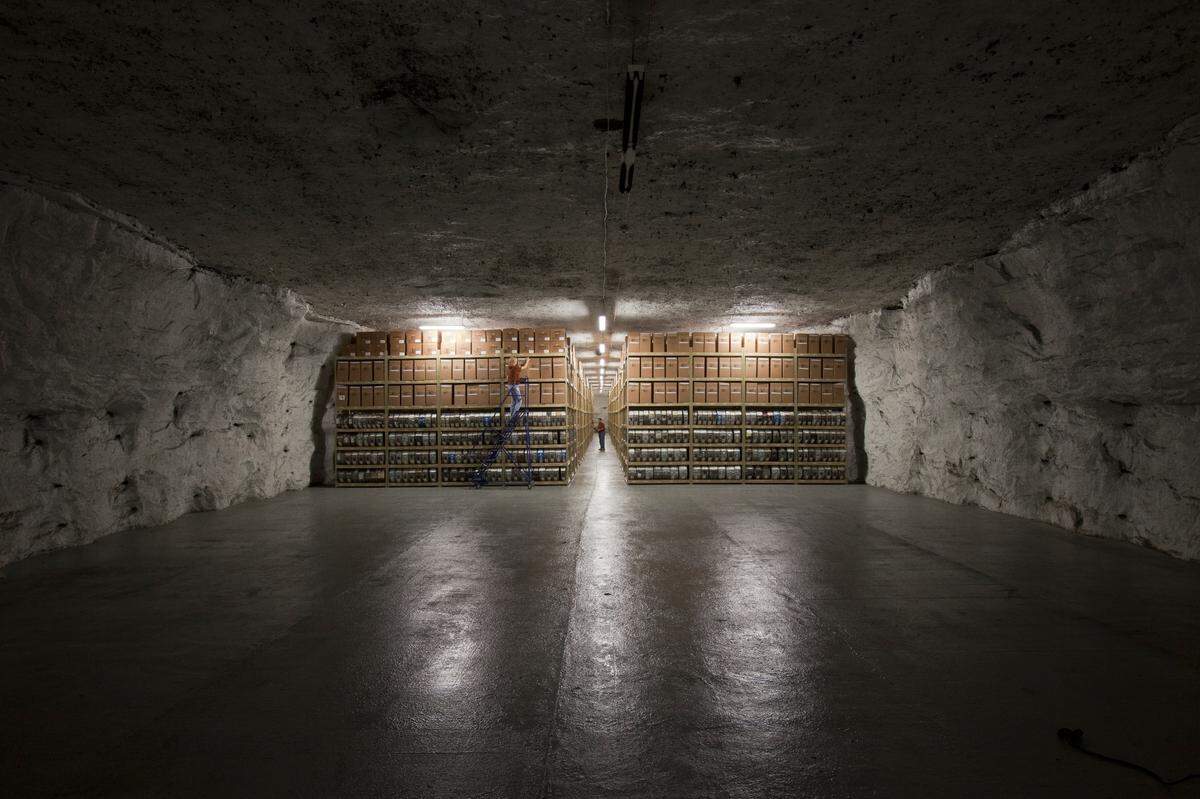 Underground Vaults & Storage keeps millions of hours of film and video footage, only some of which is accessible to digitize.