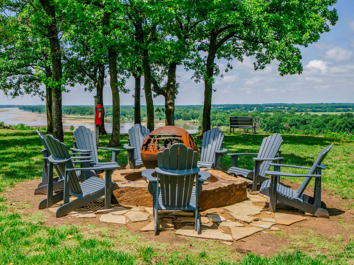 Red Rock Ranch outdoor seating area.