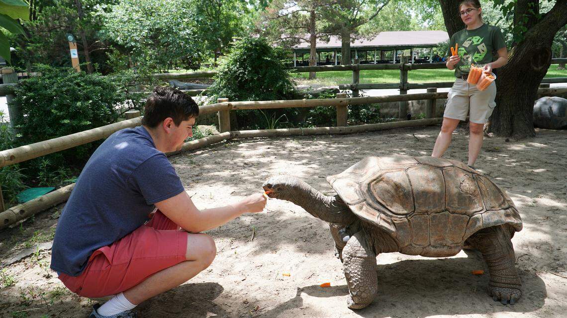 Feeding the animals at the Sedgwick County Zoo takes a LOT of crickets