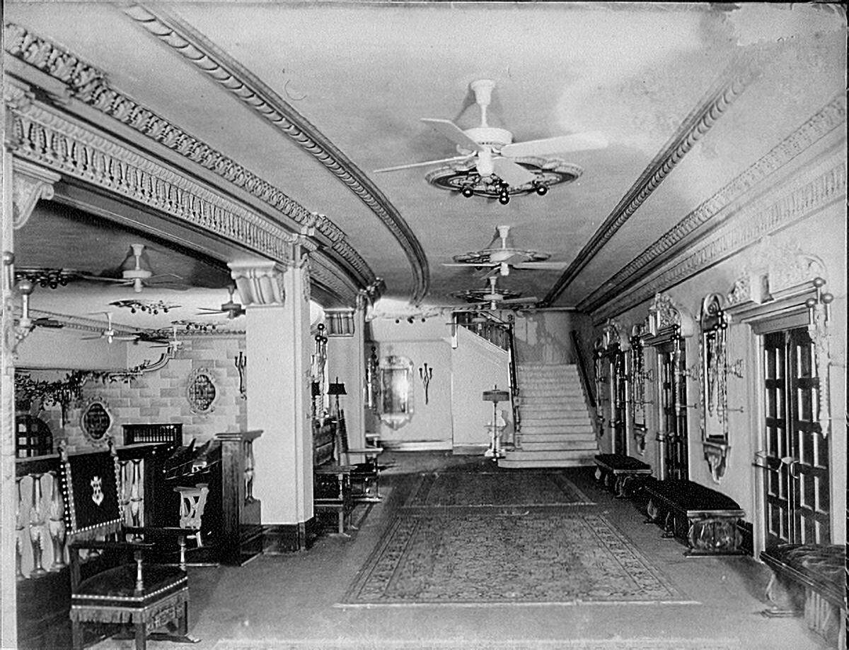 The interior of the Orpheum Theatre in the 1920’s.