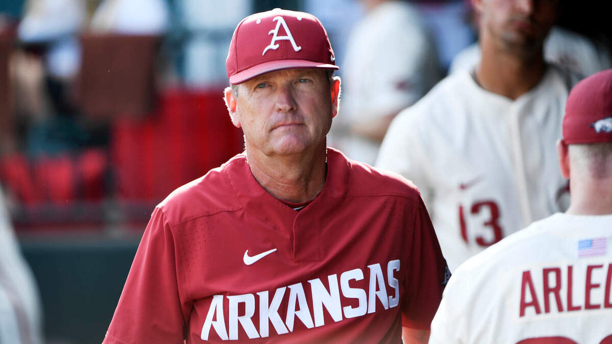 Dave Van Horn has led Arkansas to the College World Series five times in 16 seasons as coach. This is the first time the Razorbacks have made the final.