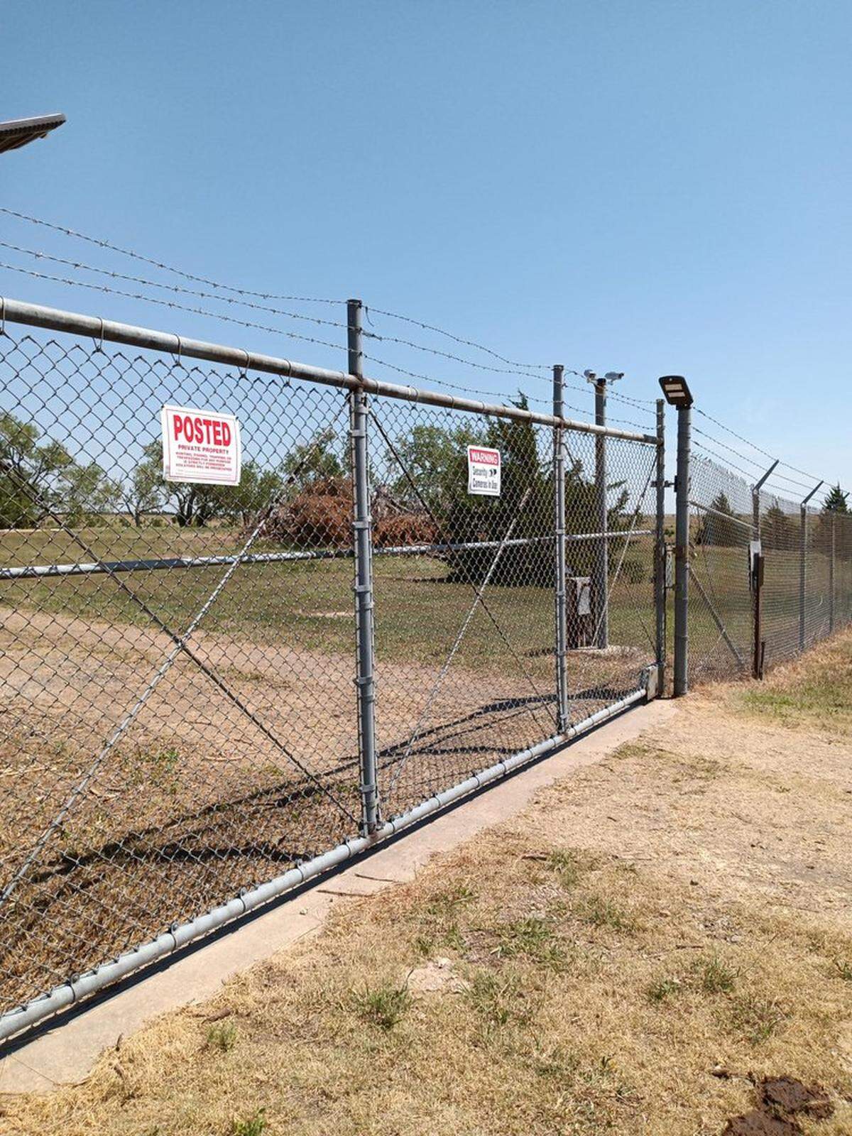 Security measures at the silo include an 8-foot barbed-wire fence and two electric gates.