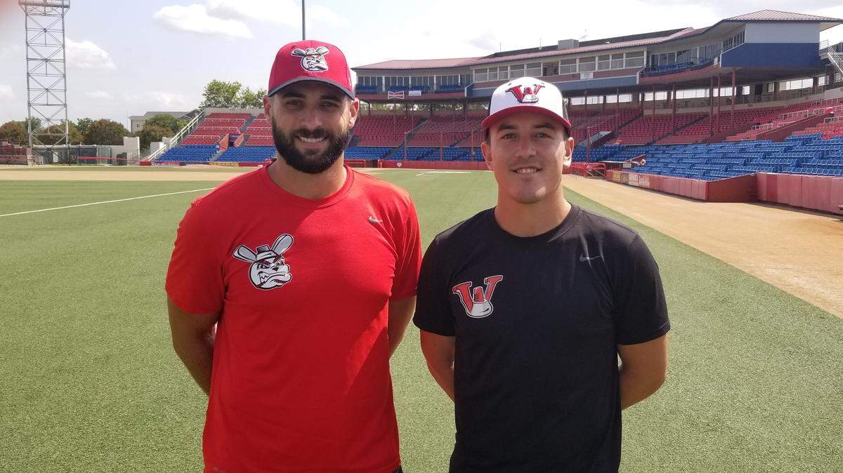 Goddard graduates Travis Banwart and Logan Watkins are both attempting to launch comebacks into affiliated baseball with the Wichita Wingnuts. Banwarts leads the league in ERA and Watkins leads the league in hits.