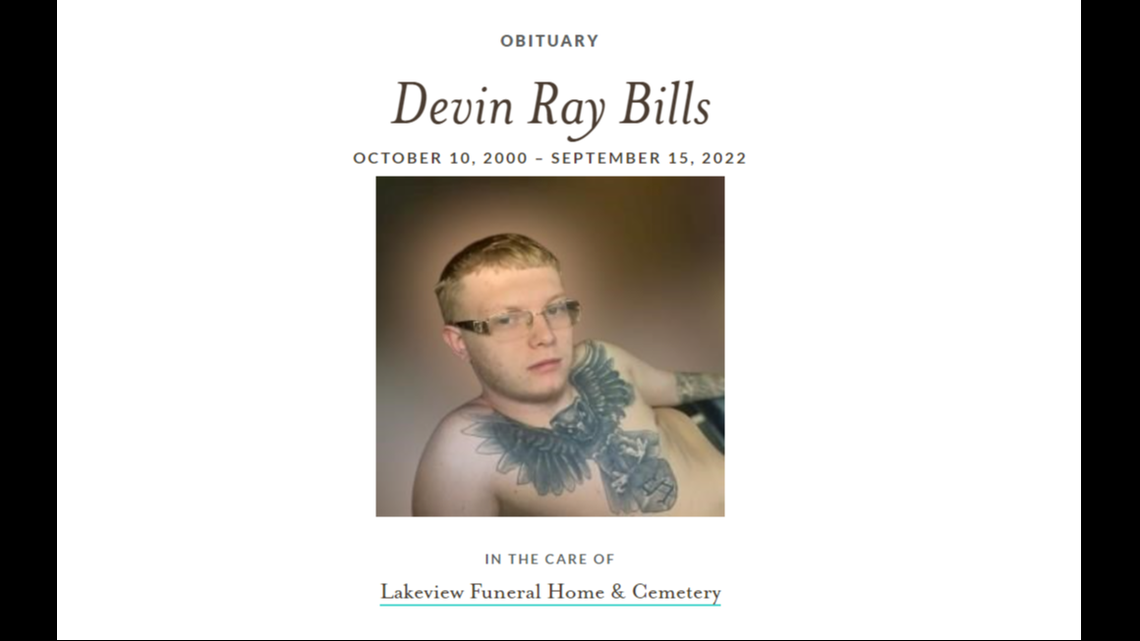 Devin Bills, 21, of Wichita, was fatally shot on Sept. 15, 2022.