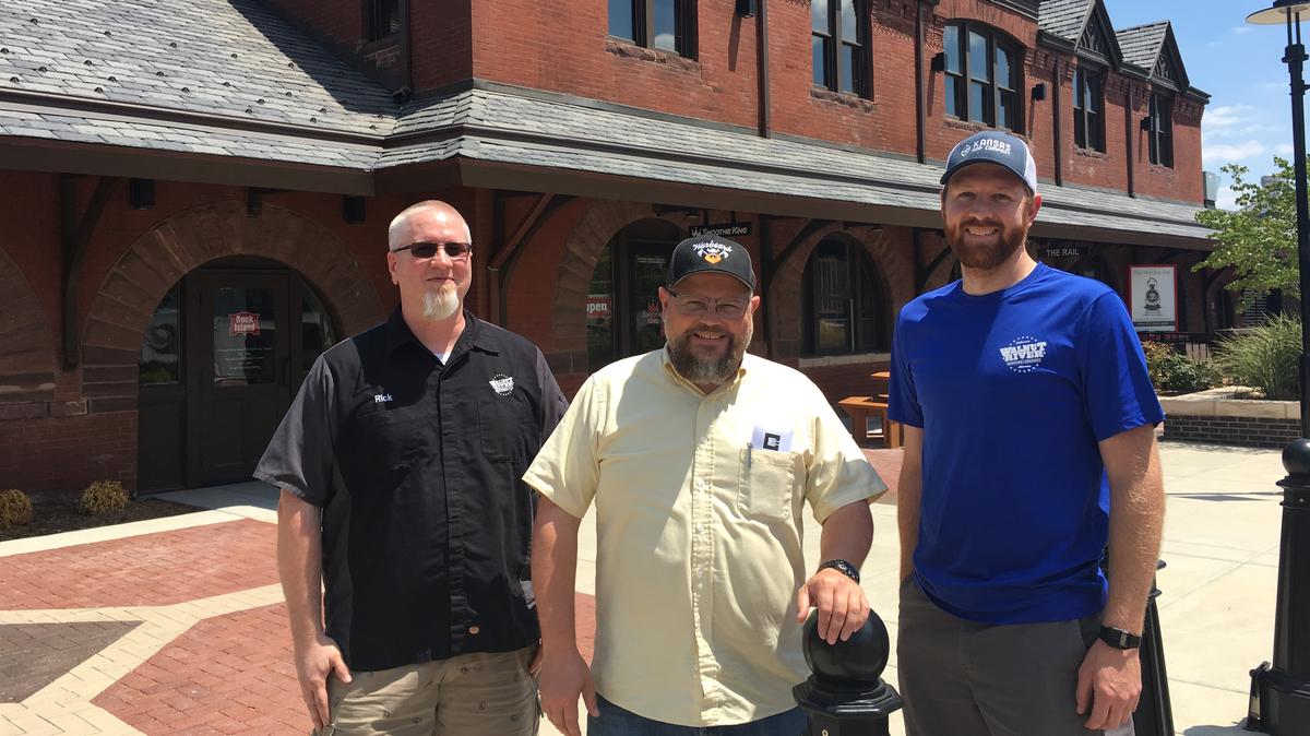 Walnut River Brewing Co. partners Rick Goehring, from left, B.J. Hunt and Travis Rohrberg are opening the Pour House tap house later this year at Union Station.