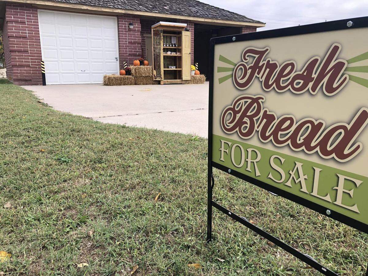 Stan Lerner’s first honor stand opened a couple of weeks ago at the corner of KS-177 and Church Street in Strong City. The stand are stocked with products, and customers are asked to leave the right amount of money for what they take.