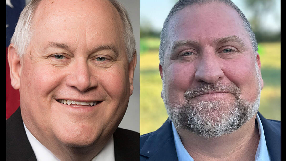 Rep. Ron Estes, left, and Democrat Esau Freeman