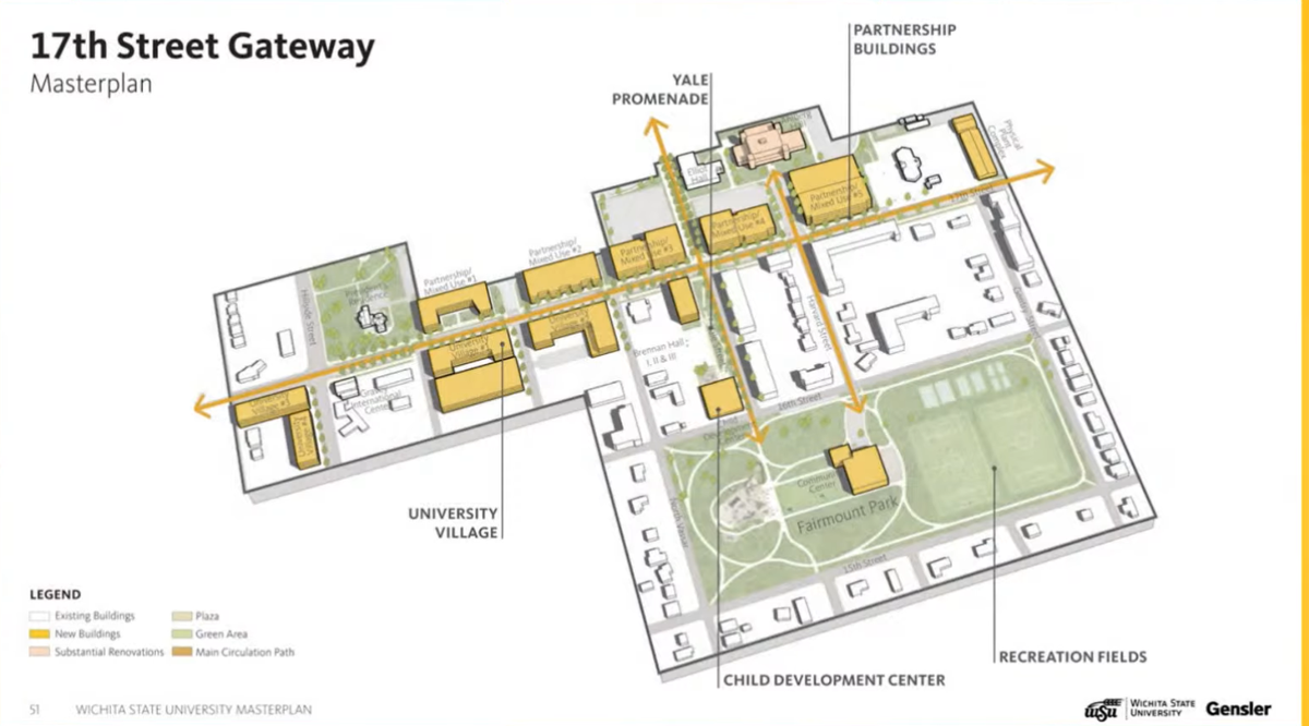 A glance at what 17th Street between Wichita State and the Fairmount Neighborhood could look like 10 years from now.