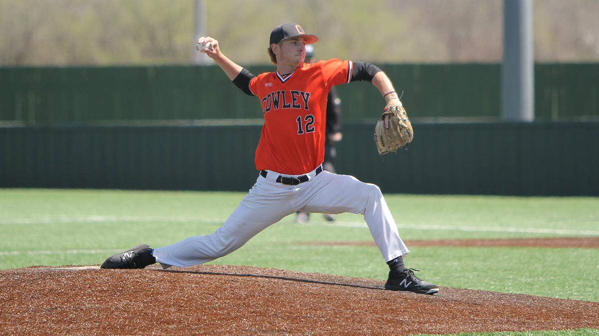 Former Derby standout Grant Adler has been the ace on the mound for the Cowley College baseball team, which will play in the NJCAA World Series championship game on Saturday.
