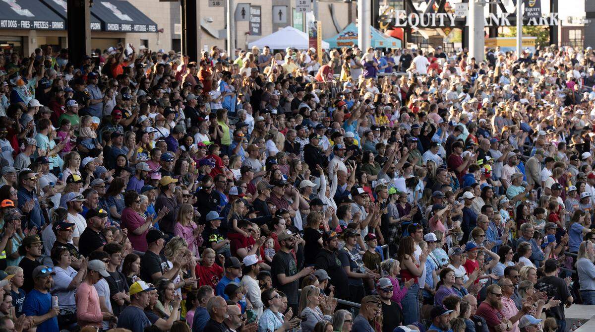 The Loco Beach Coconuts and Firefighters are two of six teams that make up the Banana Ball Championship League that played the first of a three-game series at Equity Bank Park on Thursday night. Attendance at the game was 11,400 people.