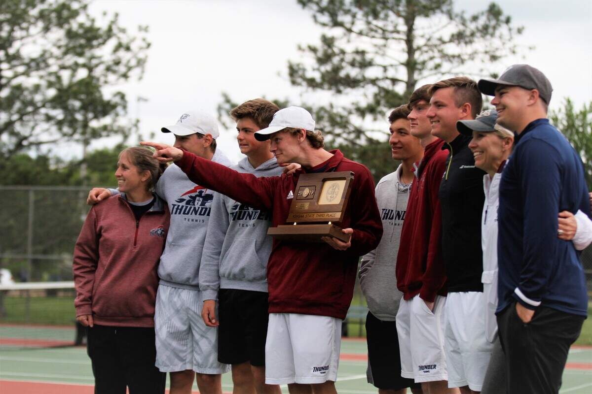 The St. James Academy boys tennis team