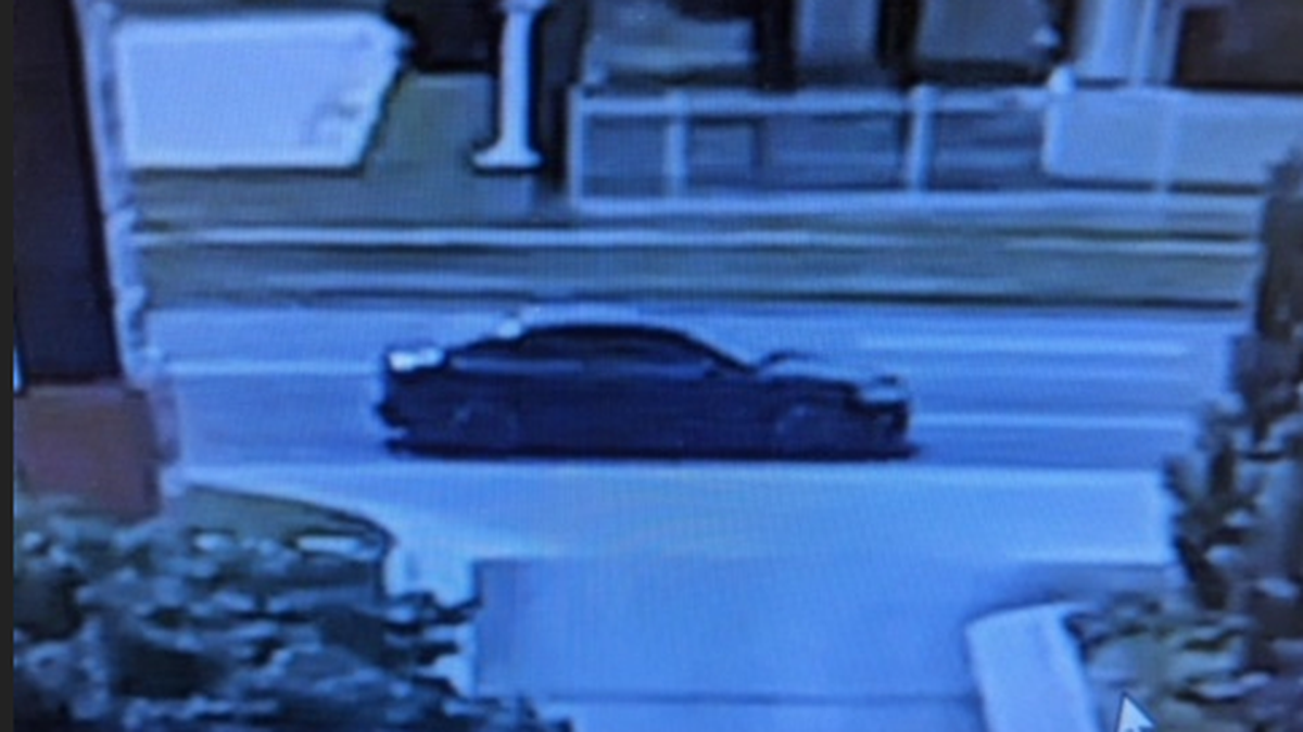 Police say this dark blue or black Mercedes four-door car was involved in a possible abduction Monday afternoon.