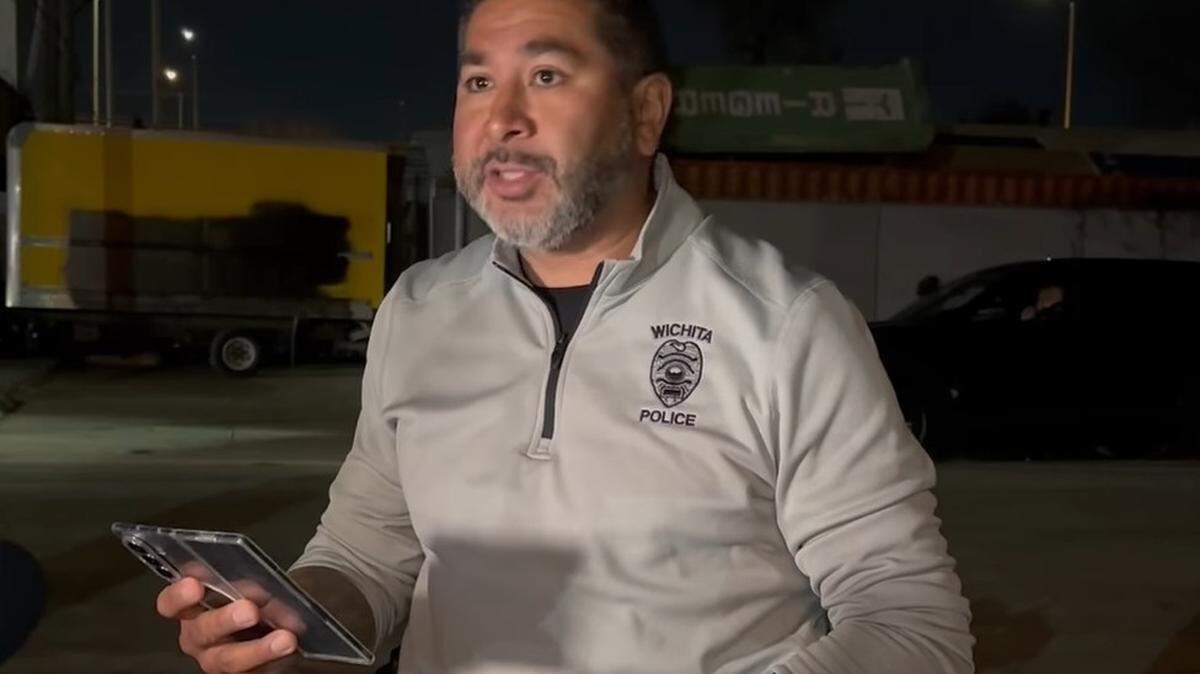 Public information officer Rick Pena provides an update on a shooting near East High that left one man dead and another injured.