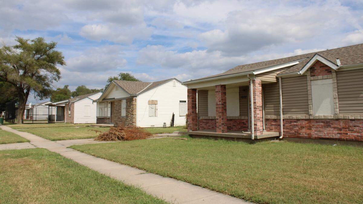City public housing units in northeast Wichita. Developers are offering plans to renovate or rehabilitate them.