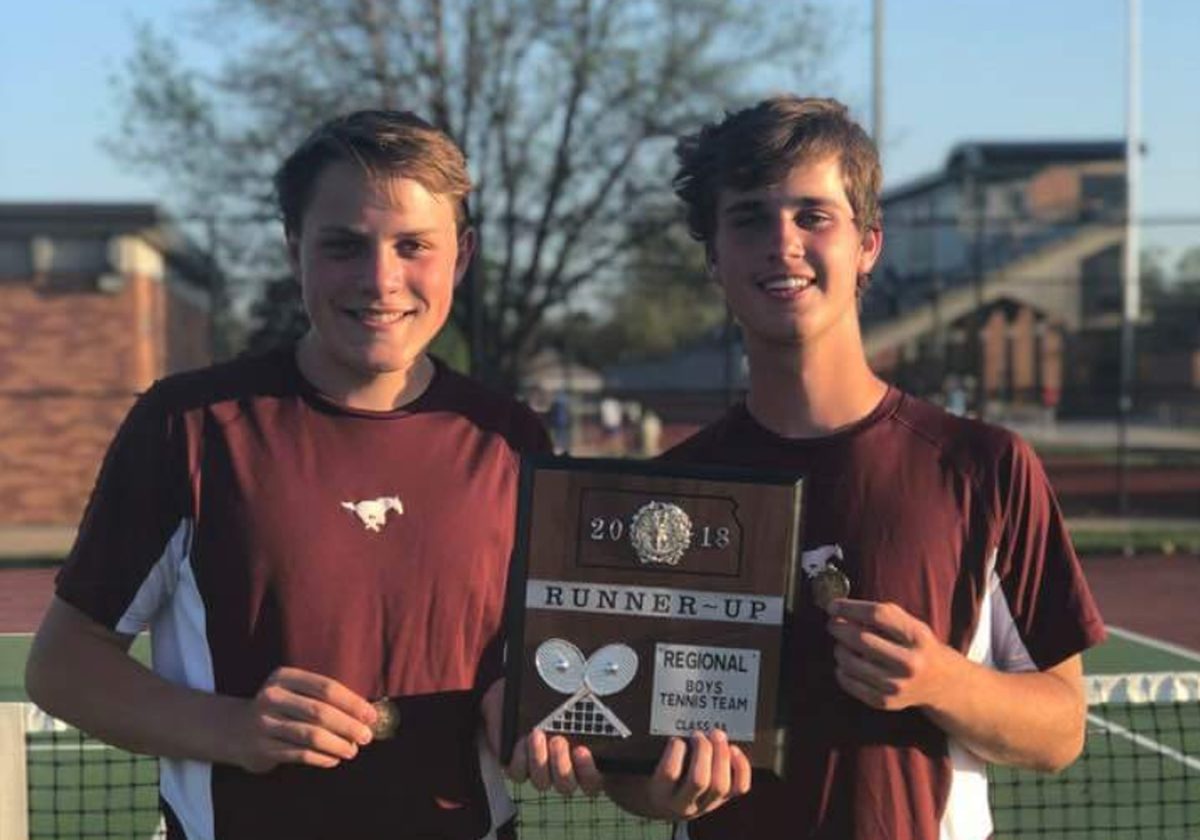 Will Hayes/Reed McHenry, a Salina Central boys tennis doubles team.
