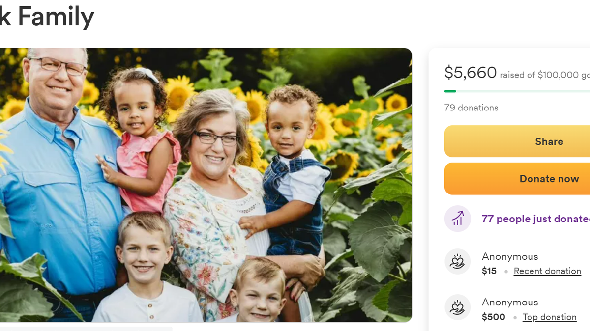 A Hutchinson couple are hospitalized in Wichita after being hit by a car while leaving the Kansas State Fair. Their grandson was also hit, but had less severe injuries after his grandmother pushed him out of the way, according to a fundraiser.