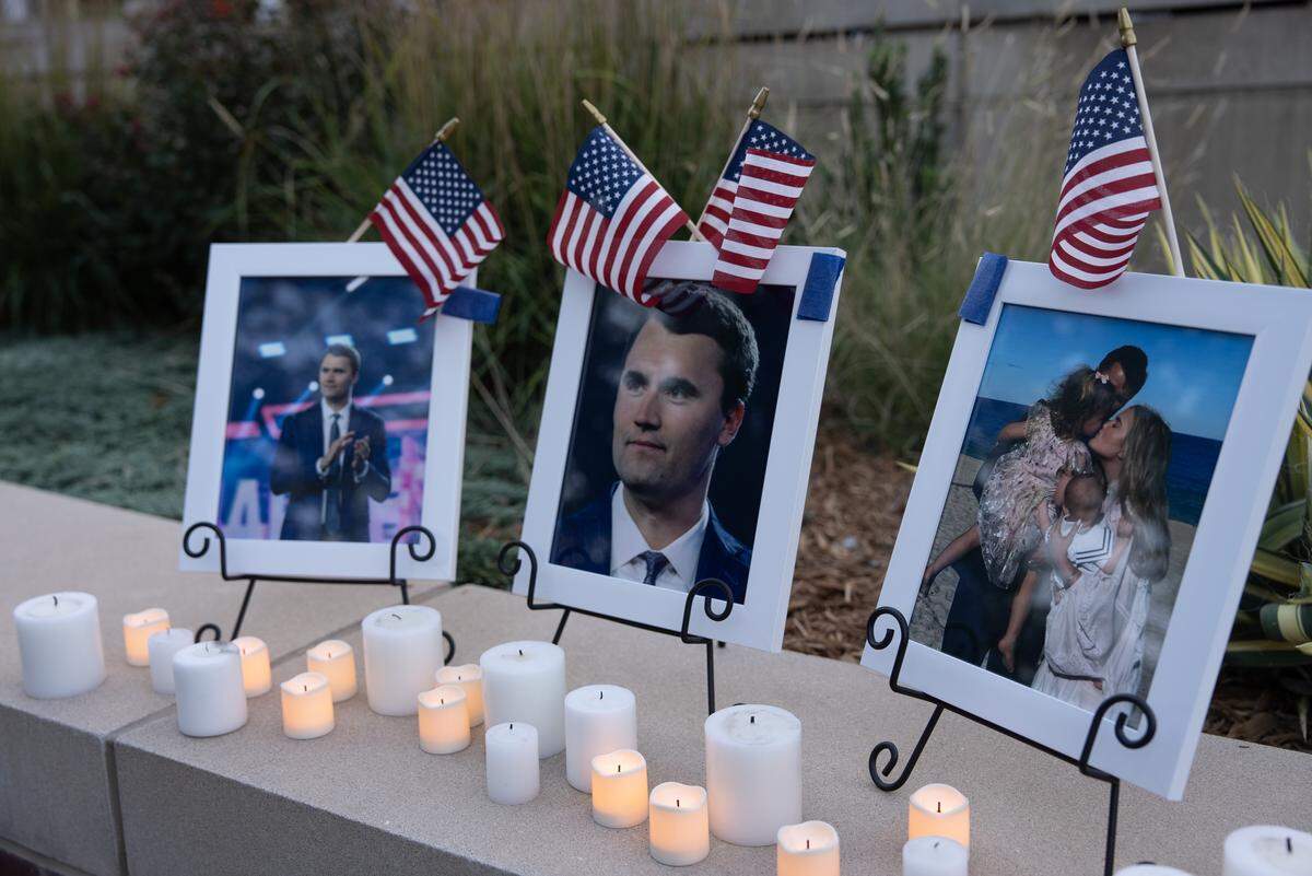 The Wichita State University chapter of Turning Point USA held a vigil for slain conservative activist Charlie Kirk that police said drew more than a thousand people Tuesday night.