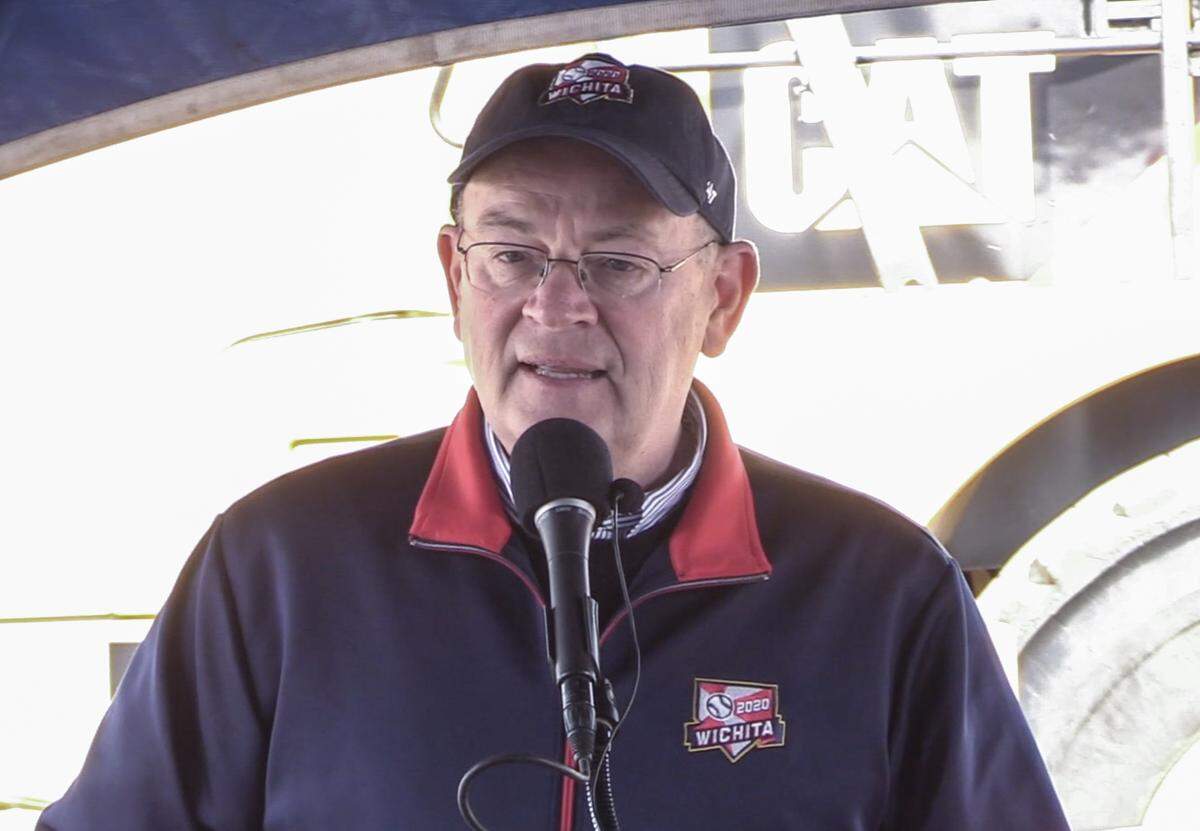 New Orleans Baby Cakes owner Lou Schwechheimer at a groundbreaking for the proposed new baseball stadium last month.