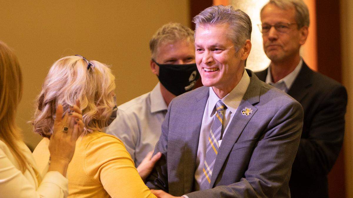 Wichita State president Rick Muma (May 2021)