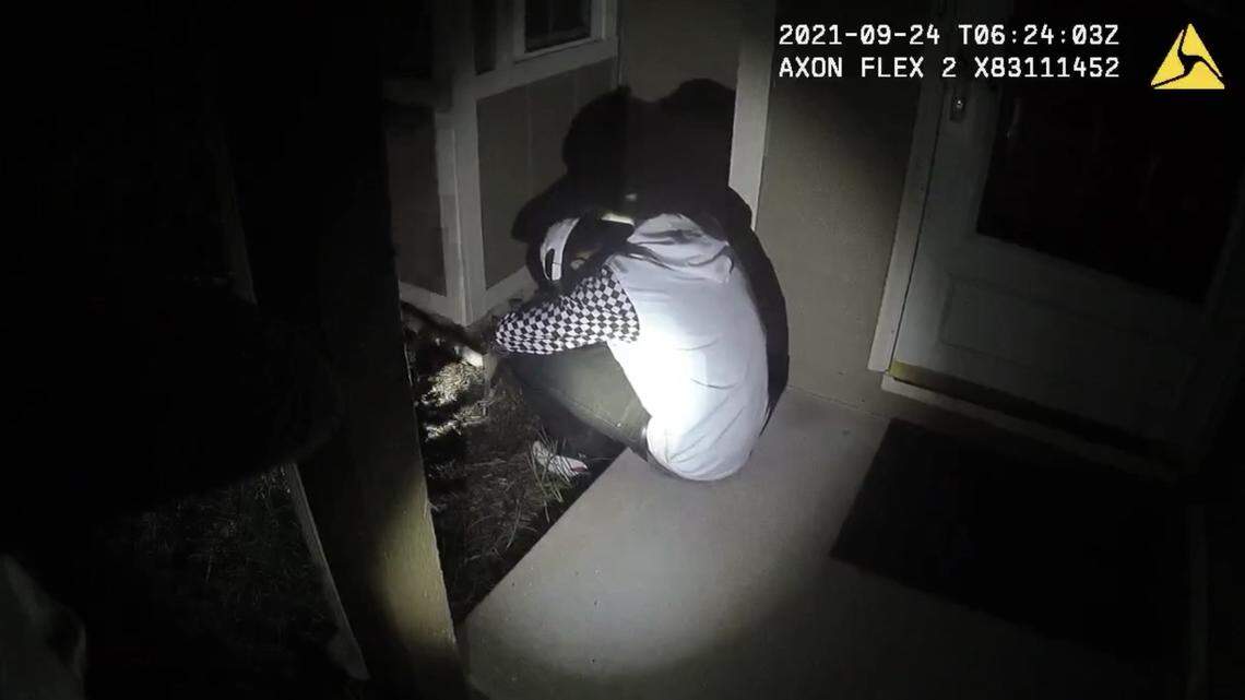 Screenshot of police body cam footage from WPD’s interaction with 17-year-old Cedric Lofton on Sept. 24, 2021.