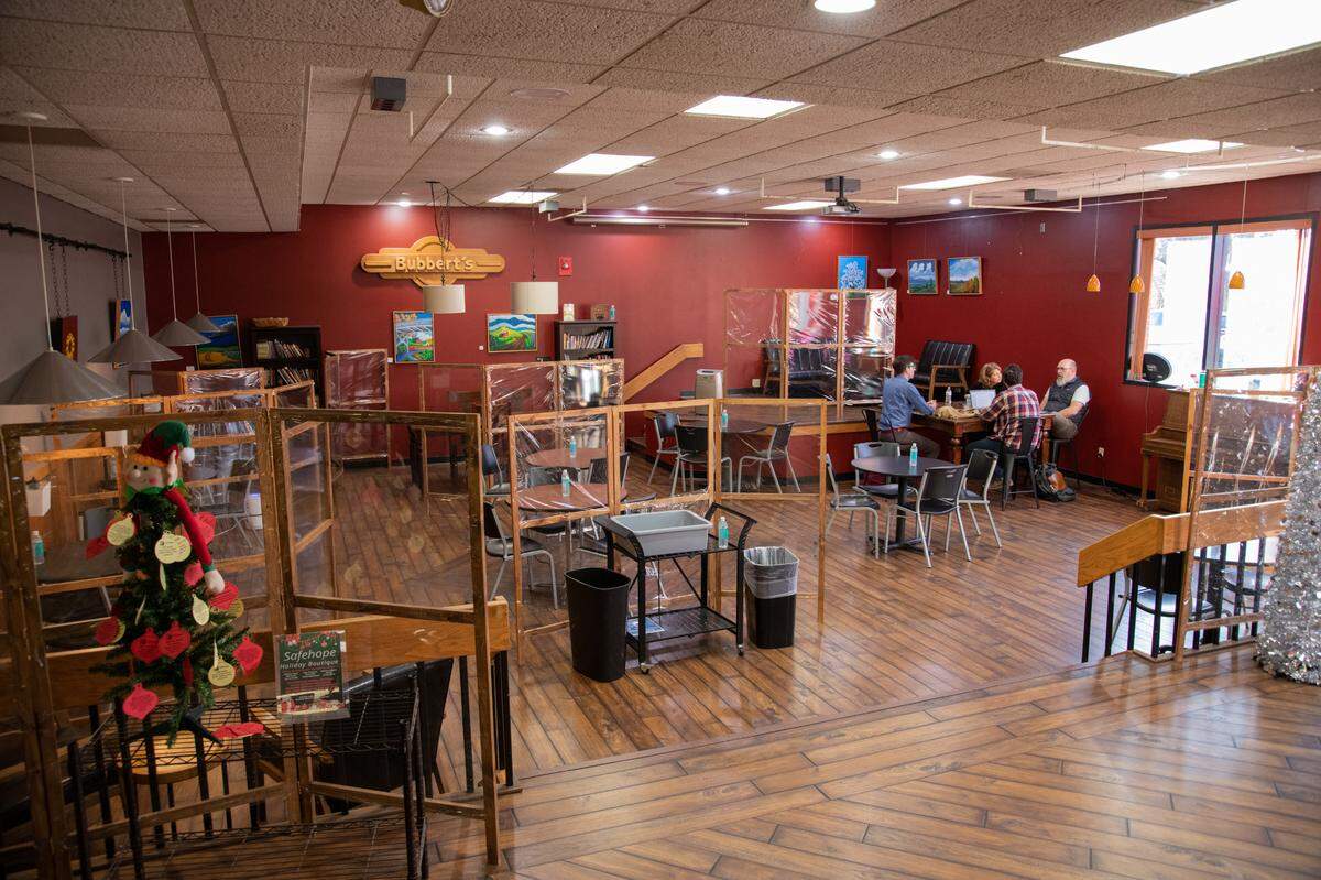 Mojo’s Coffee Bar operates on the Bethel College campus and draws about half its business from faculty, staff and students and half from the North Newton community.
