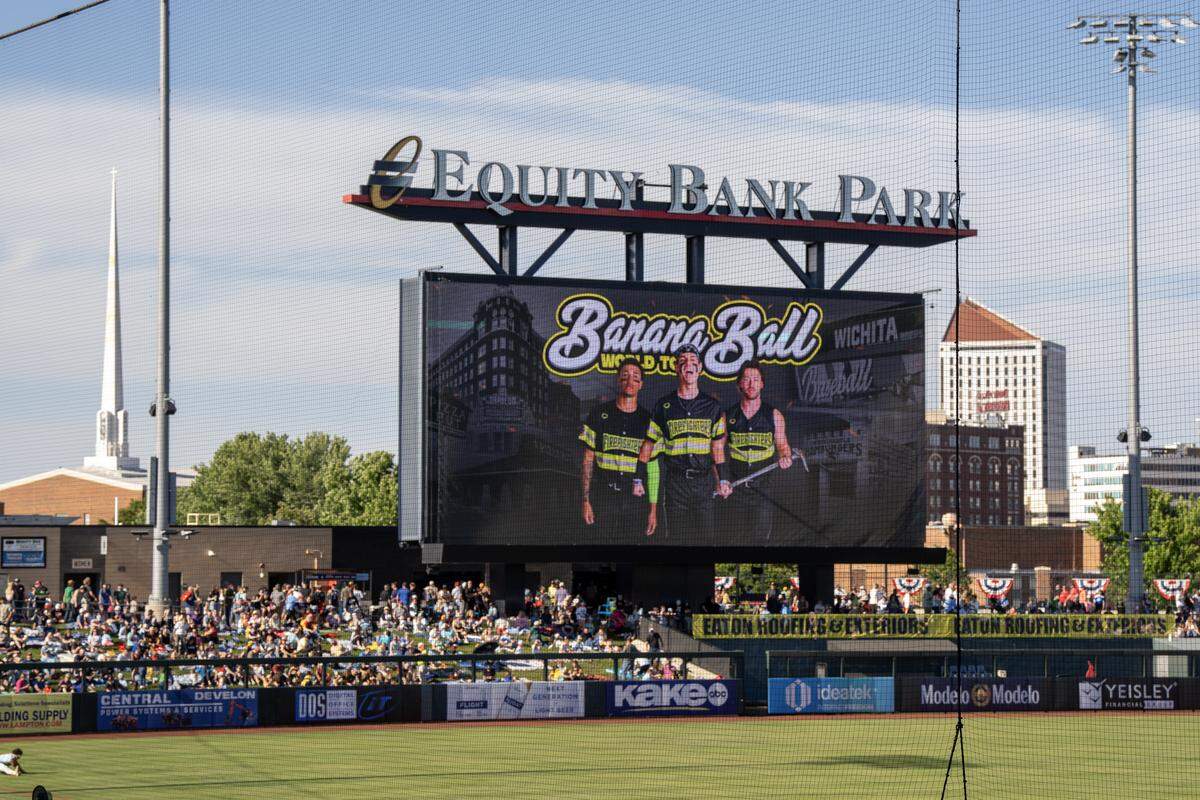 The Loco Beach Coconuts and Firefighters are two of six teams that make up the Banana Ball Championship League that played the first of a three-game series at Equity Bank Park on Thursday night. Attendance at the game was 11,400 people.