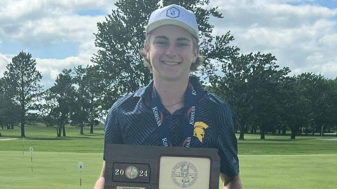 ‘A different animal’: Wichita Collegiate freshman runs away with 3A state golf title