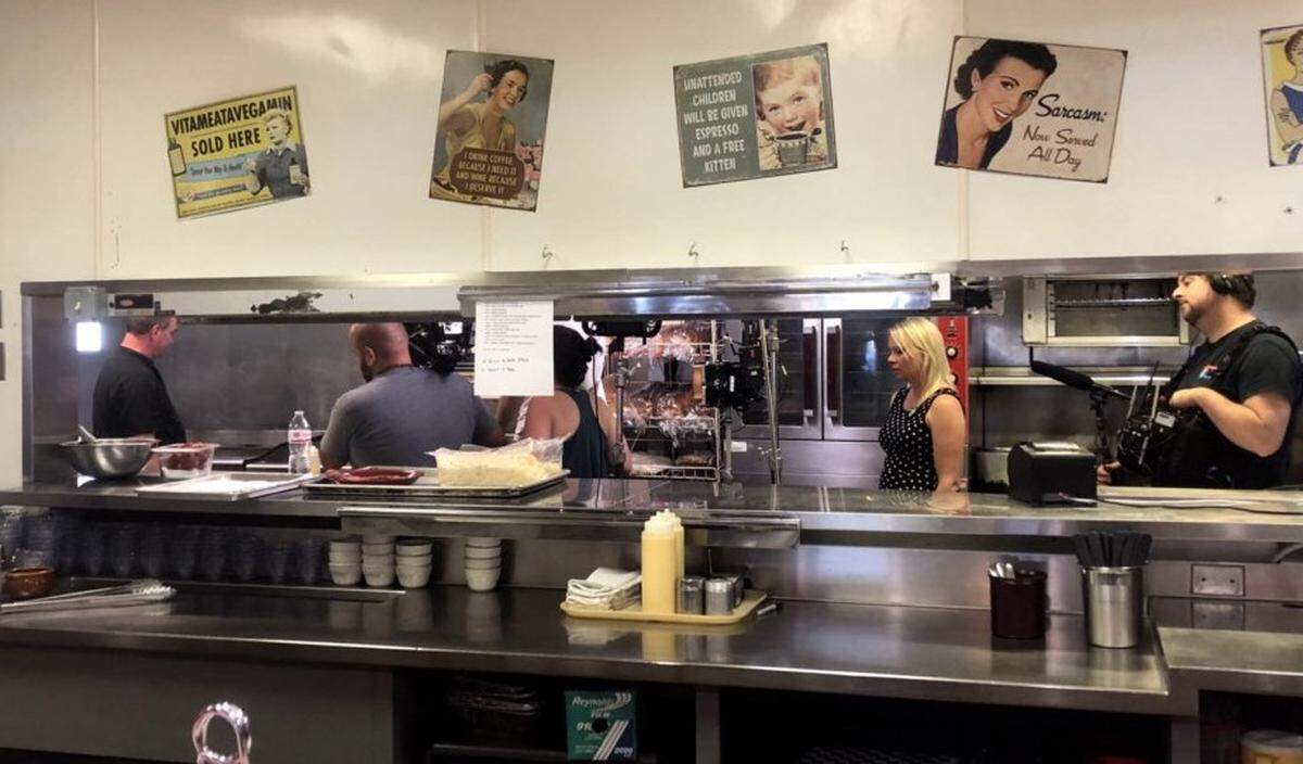 Film crews were in Wichita over the summer to film a segment at Doo-Dah Diner for the Cooking Channel show “Burgers, Brews & ‘Que.”
