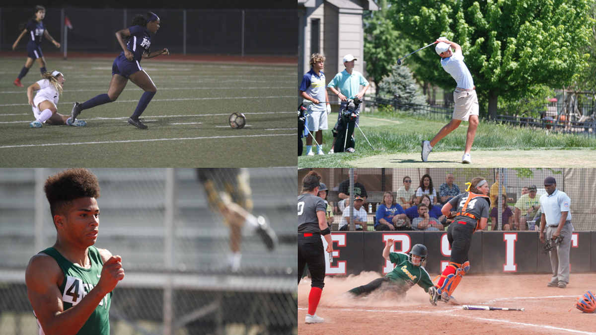 East's Brynn Walker (top left), Kapaun's Jack Baker (top right), Derby's Migc Aiyanyor (bottom left), and Carroll's Ryleigh Chaffin (bottom right-left) and Maize's Manny Razo (bottom right-right) and their teams had impressive performances this week.