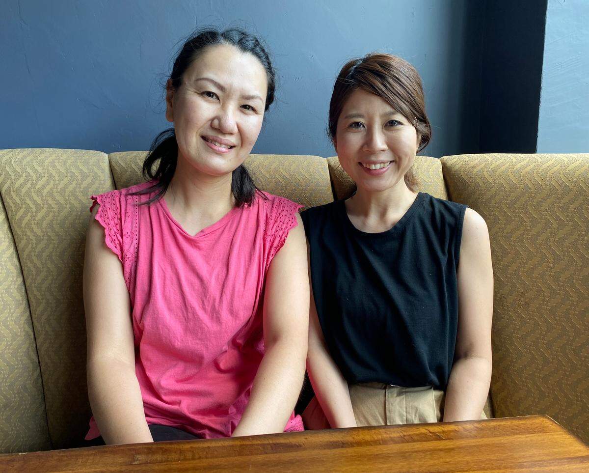 Misaki Ocha, left, and Kaori Goff are the owners of Komuji Japanese Bakery.