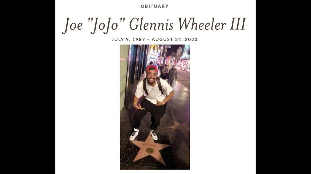 Joe Wheeler III, 33, was fatally shot on Aug. 24, 2020.