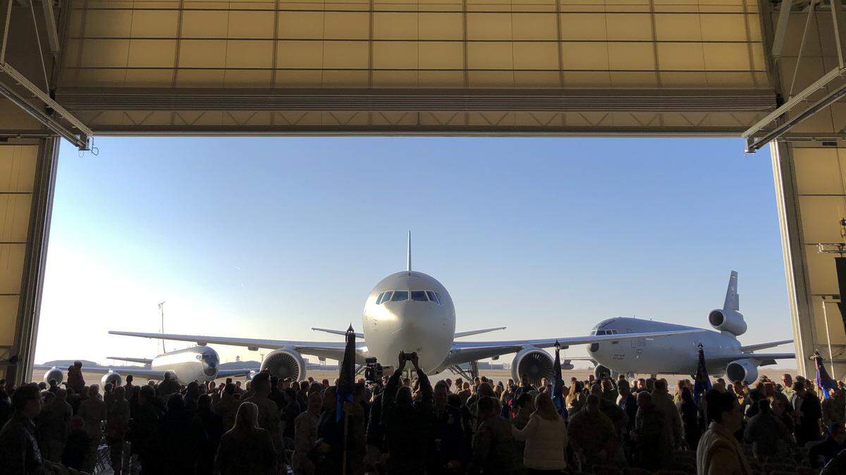 McConnell Air Force Base’s primary mission is to operate air tankers like the KC-46A Pegasus, center.
