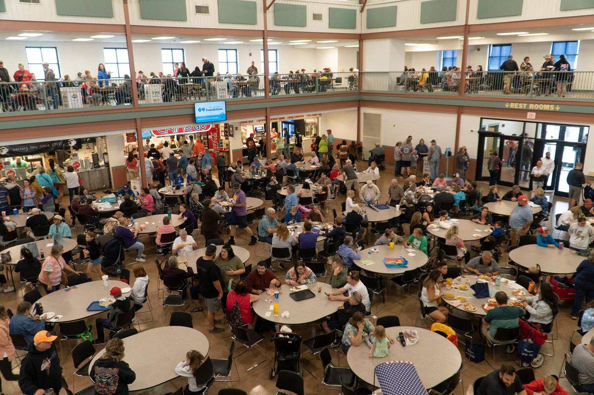 The Cottonwood Court at the Kansas State Fair in Hutchinson is one of the most popular places to get fair food.