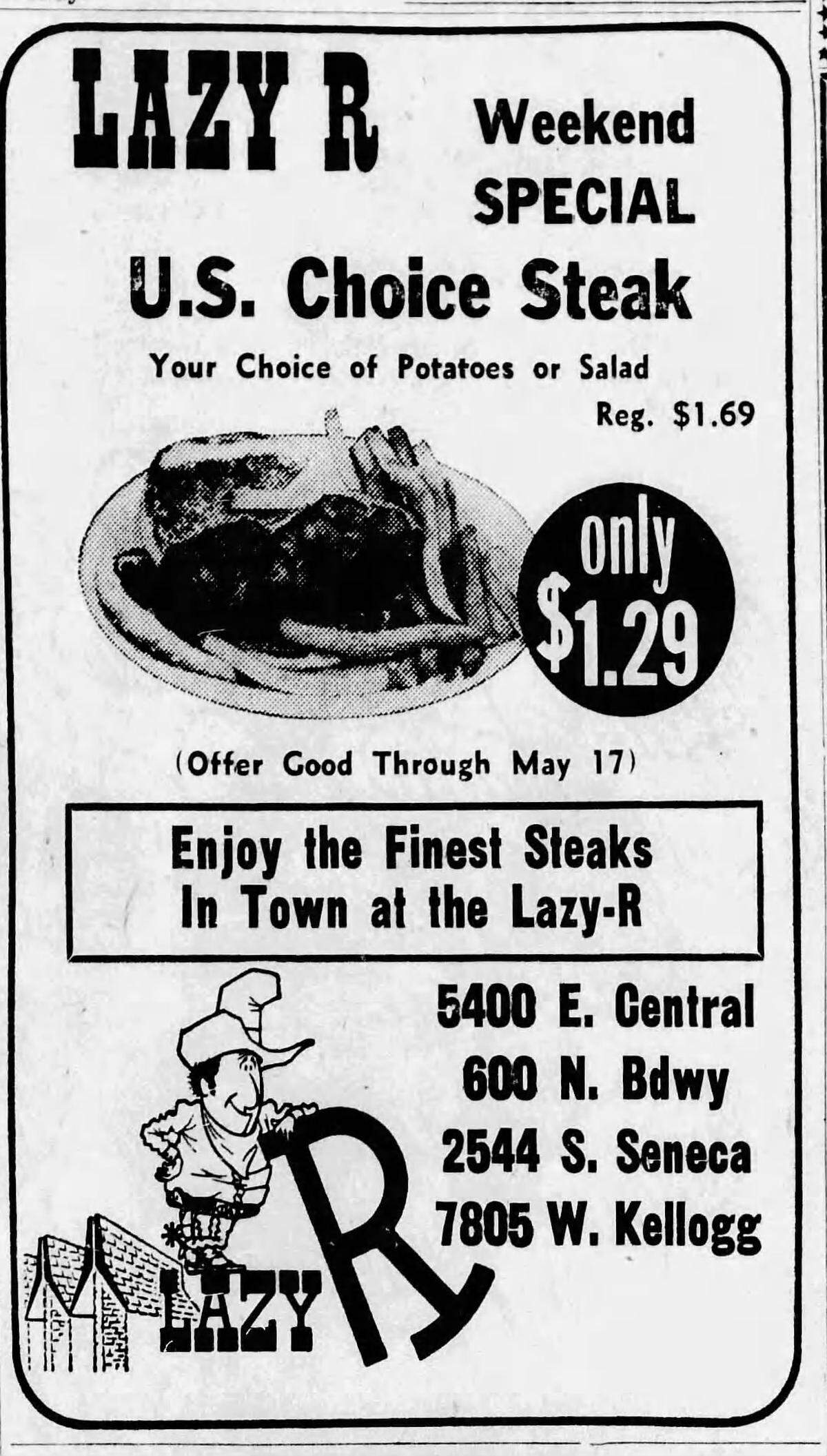 A Lazy R newspaper ad from 1970