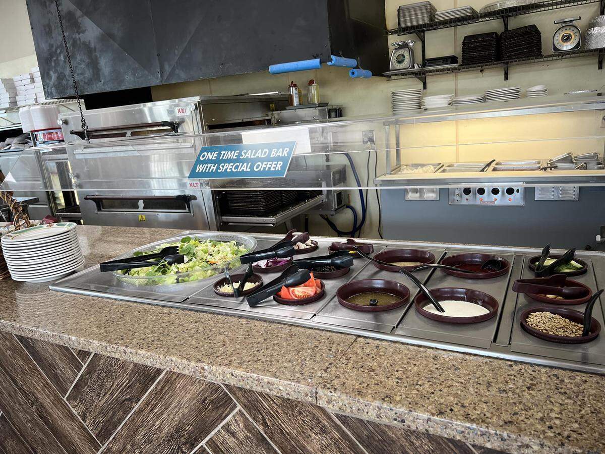 Marchello’s is taking dine-in customers only at lunch, but those who visit get a trip through its famous salad bar.
