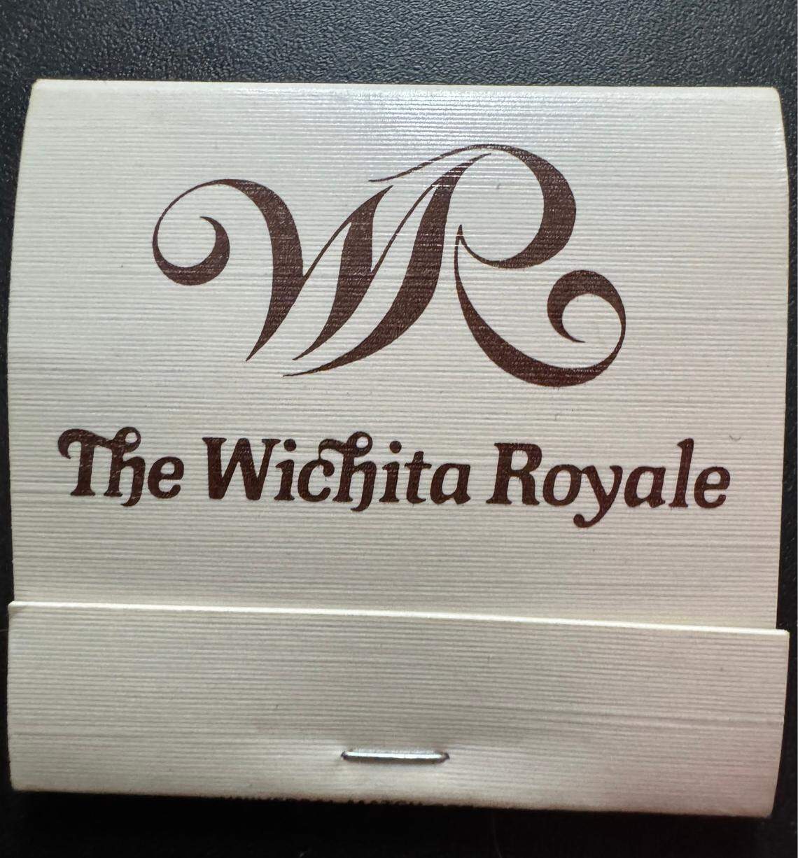 A matchbook from The Wichita Royale, which operated at 125 N. Market from the mid 1970s until the mid 1990s