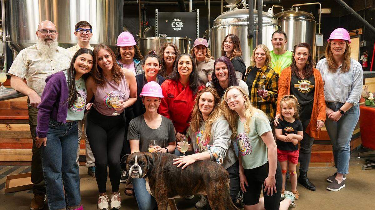 Restaurant owners who are part of the new 16-member Service for Change organization gathered at Central Standard Brewing recently to iron out their plans. Among them was group founder Jennifer Ray of The Monarch, far right.