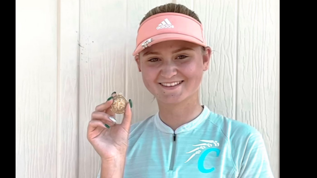Clearwater sophomore Alexis Elliott was a regional champion in Monday’s girls golf state-qualifying tournaments.