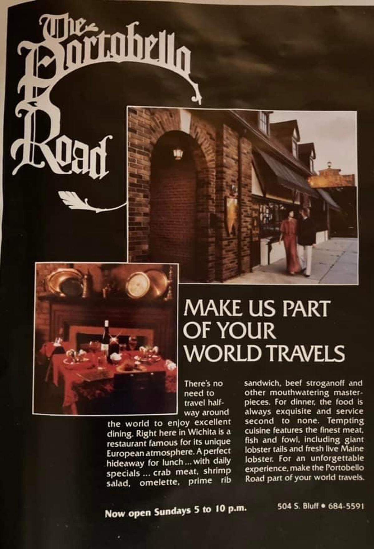An old Portobello Road advertisement that was posted on Facebook features the sign being sold at Wichita estate sale. It can be seen in the upper right-hand corner of the top photo.