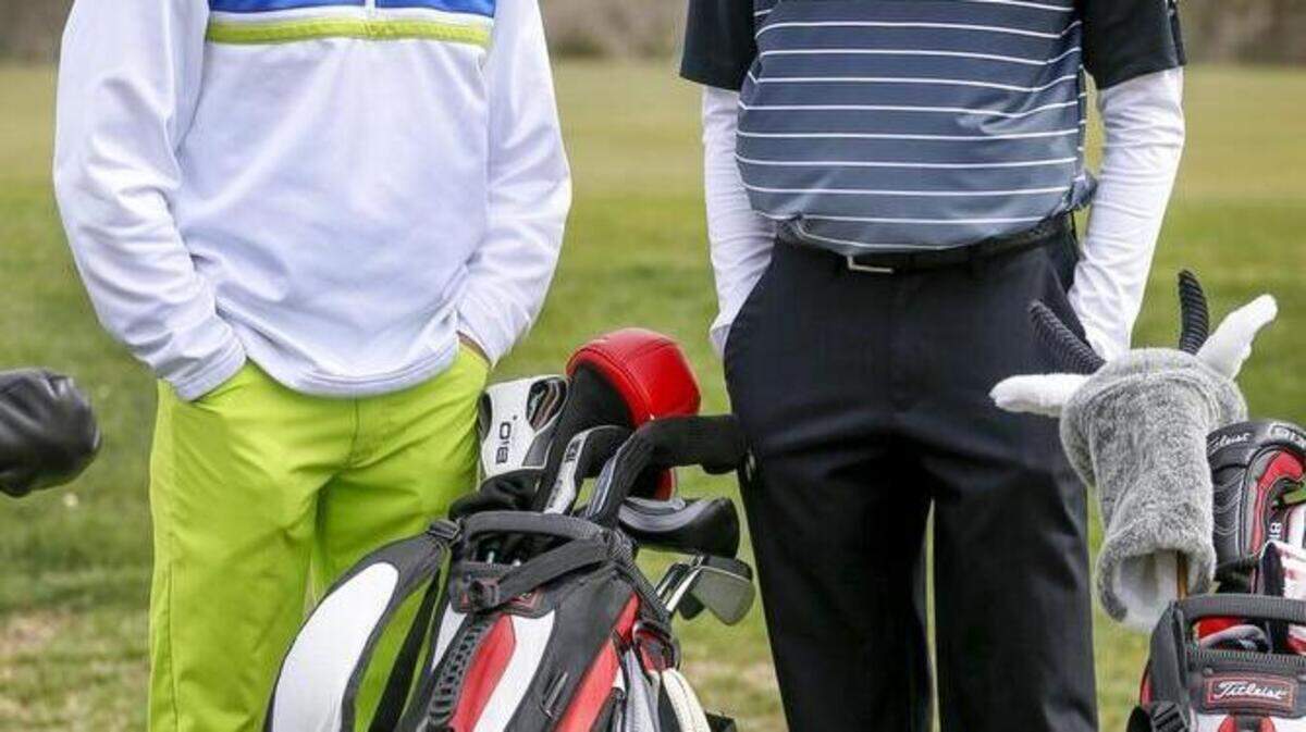 Rose Hill golfers Peyton Austin, left, and Parker Austin hope to lead the Rockets to a state title. 
