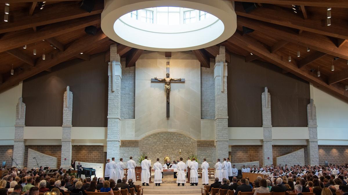 Bishop Carl A. Kemme ordained 10 seminarians as priests Saturday during a ceremony at Church of the Magdalen.