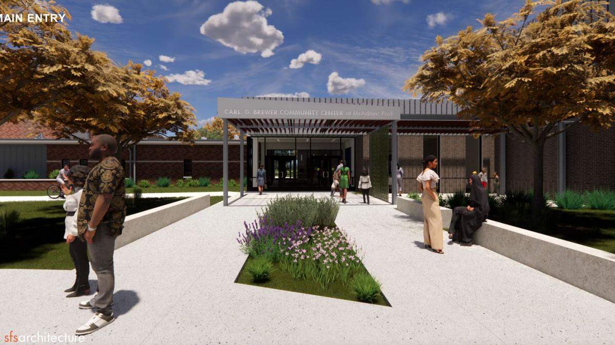 The Carl G. Brewer Community Center at McAdams Park will see major upgrades in 2024.