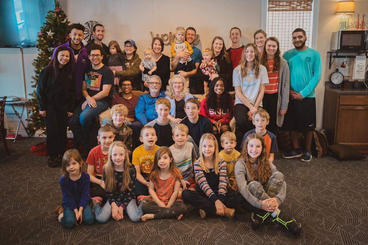 Counting all of the grandchildren, there are now more than 30 people at family gatherings around the holiday season at the Cook household.