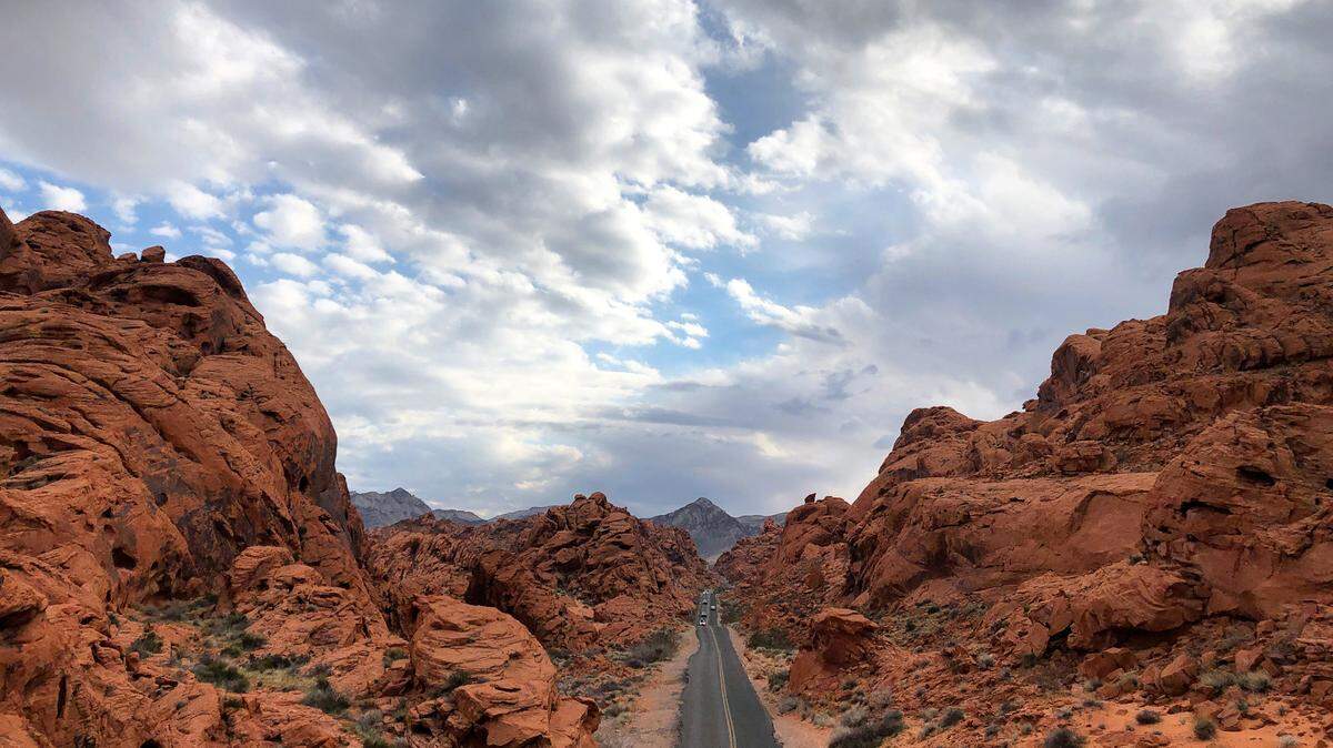 The view from the White Domes Road in Nevada’s Valley of Fire State Park, a short drive from Las Vegas.