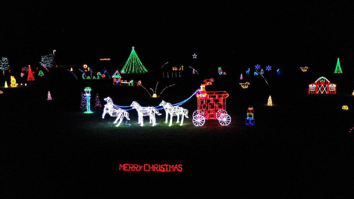 Four acres of lights await visitors of this display at 10813 SW Tawakoni Road in Augusta.
