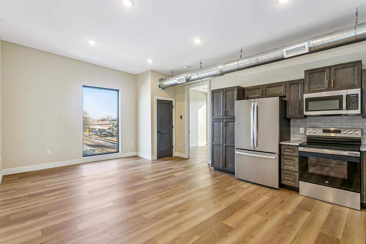 An example of the kitchen areas in the new Hyde Park Flats.