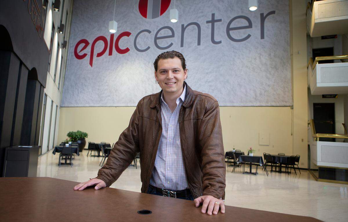 Il Primo Espresso Cafe owner Daniel Mariotti is pictured in the Epic Center in 2019, when he was preparing to open a satellite location there.
