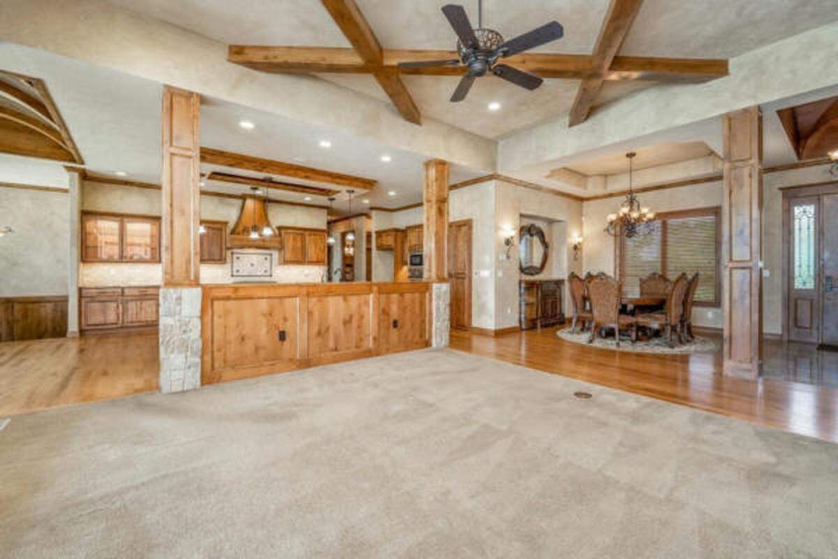 A look at the living room and kitchen in 3510 N Beach Club Circle.