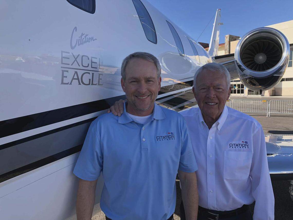 Russ Meyer III and Russ Meyer Jr. at the 2020 National Business Aviation Association convention.